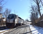 NJT PL42AC # 4031 pushes Train # 1710 out of the soon to close Kingsland Station